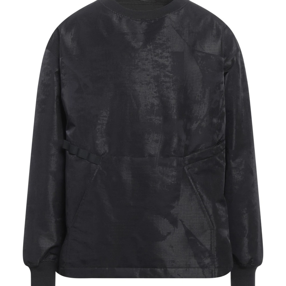 NEW Y-3 Black Patterned Sweatshirt Pockets Material